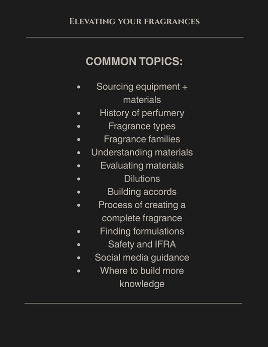 1-1 perfumery classes